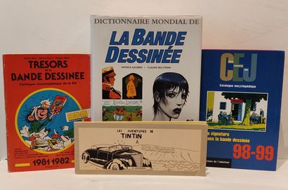 null Lot comprenant des ouvrages de BD : 

- Les aventures de Tintin à Hollywood...
