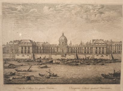 null Lot including eight prints :

- After SILVESTRE, View of the College of the...