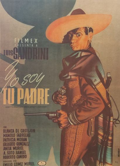 null Yo soy tu padre, par Emilio Gomez Muriel, affiche cinématographique marouflée...