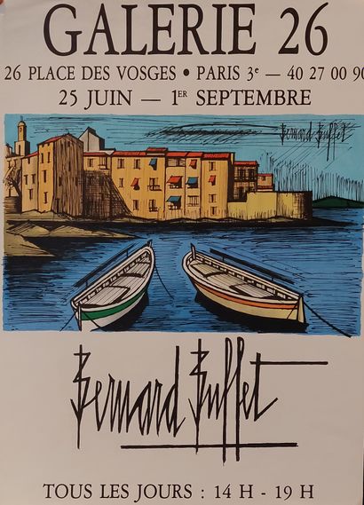 null Bernard BUFFET, Gallery 26, exhibition poster. 

68 x 50 cm 

Folds.