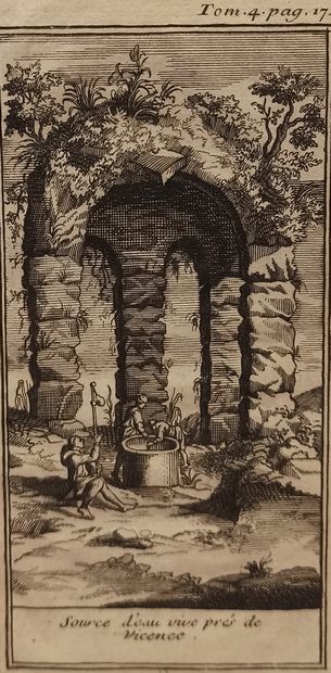 null Lot including thirteen prints:

- After REMBRANDT, The angel and Tobias, engraving...
