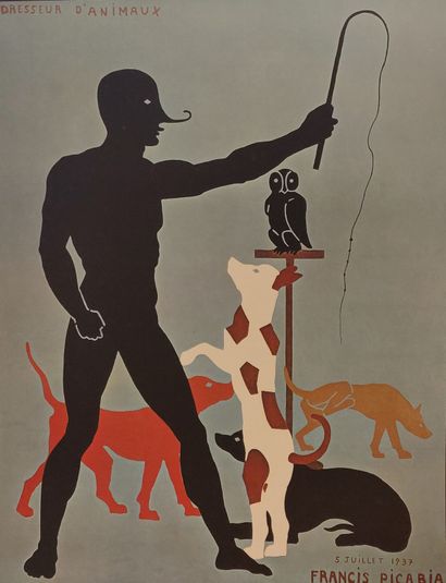 null Francis PICABIA, Dresseur d’animaux, Galerie d’art moderne de Turin, 1974, affiche...