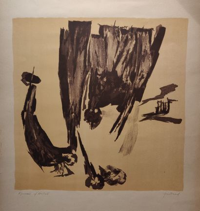 null Lot including : 

- Raoul OUDOT (XXth), Pomona, lithograph, signed in pencil...