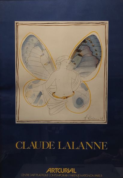 null Claude LALANNE, the butterfly, poster published by Artcurial. 

80 x 56 cm