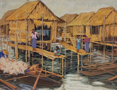 null Ecole du XXème siècle 

Surinam Pécheurs Oyanas, Philippines - La Pêche des...