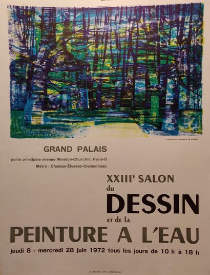 null Lot de six affiches : 

- Hubert CLERISSI, Galerie des Champs Elysées, 1972...