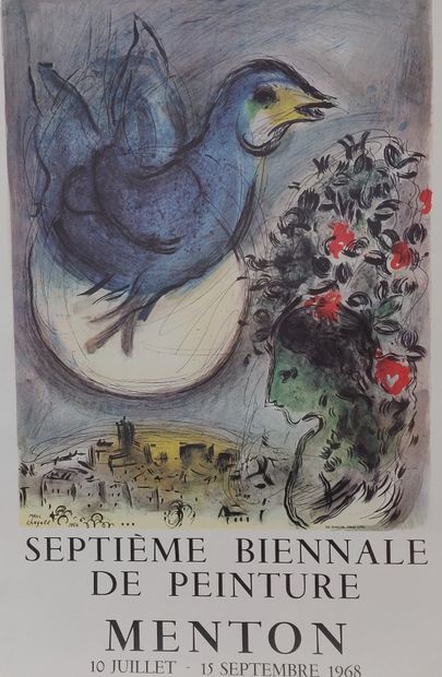 null Seventh Biennial of Painting, Menton, 1968, poster. 

74 x 50 cm