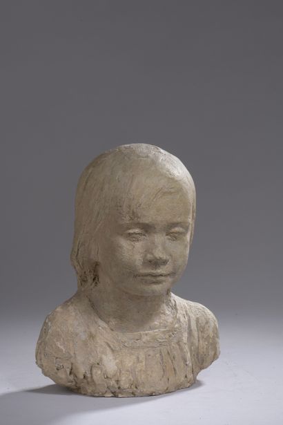 null Marcel DAMBOISE (1903-1992)

Bust of Anne, little girl with loose hair, large...