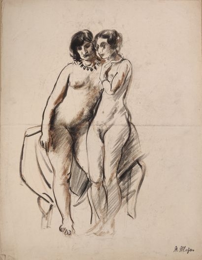 null Maurice MAZO (1901-1989)

Two female models standing in front

Black and brown...