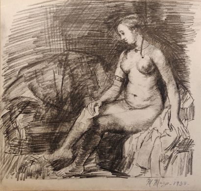 null Maurice MAZO (1901-1989)

Study of Bathsheba after Pierre-Paul Rembrandt

1930

Charcoal

Signed...