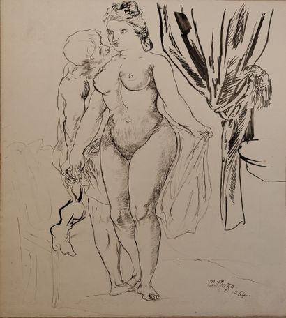 null Maurice MAZO (1901-1989)

Couple standing in front of a curtain

1964

Ink

Signed...
