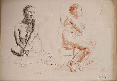null Maurice MAZO (1901-1989)

Two seated nude models: one in front, the other in...