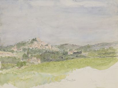 null Marcel DAMBOISE (1903-1992)

Lot of two watercolors :



- BONNIEUX AND FIELD...