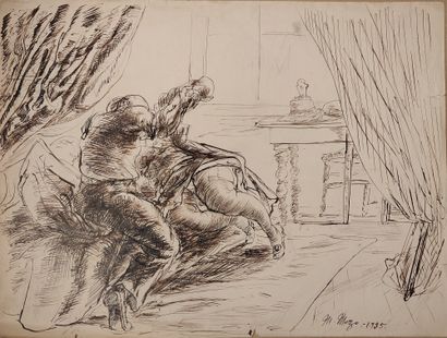 null Maurice MAZO (1901-1989)

Couple on a sofa

1935

Black pen

Signed and dated...