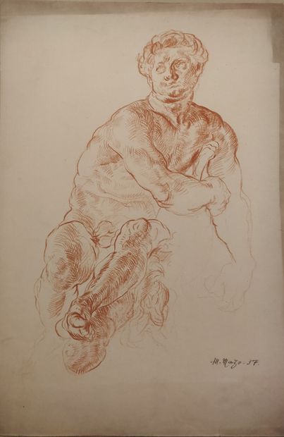 null Maurice MAZO (1901-1989)

After the statuary - Study of a seated man slightly...