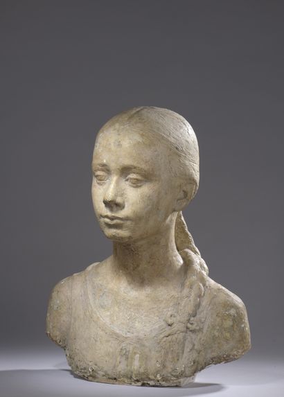 null Marcel DAMBOISE (1903-1992)

Bust of Anne as an adolescent, 1982

Workshop plaster...