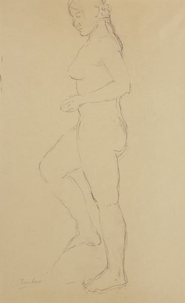 null Marcel DAMBOISE (1903-1992)

Lot de deux dessins :



- FEMME NUE DEBOUT, BRAS...