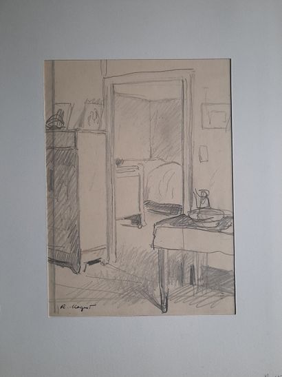 Richard MAGUET (1896-1940) 
Intérieur d’appartement...