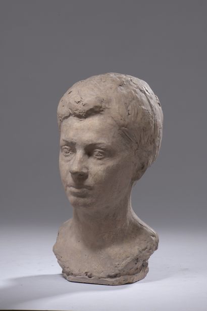null Marcel DAMBOISE (1903-1992)

Bust of Irène Chabaud Damboise, 1966

Plaster with...