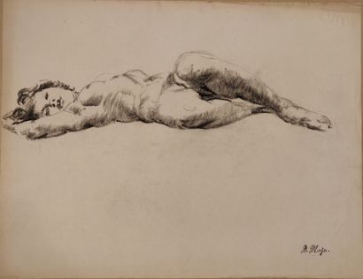 null Maurice MAZO (1901-1989)

Modèle féminin allongé sur le dos, jambes repliées

Crayon...