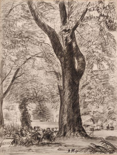 null Maurice MAZO (1901-1989)

Tree standing in a park, characters sitting around

Charcoal

Stamp...