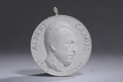 null Marcel DAMBOISE (1903-1992)

Medallion of Albert Camus, 1961

Workshop plaster

Signed...