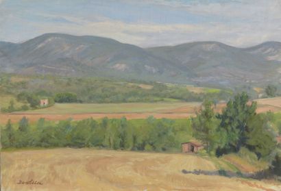 null Marcel DAMBOISE (1903-1992)

FIELDS OF THE LUBERON

Oil on panel

Signed (lower...