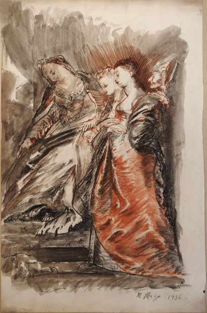 null Maurice MAZO (1901-1989)

Etude de Tomyris et Cyrus d’après Pierre-Paul Rubens

1936

Crayon...