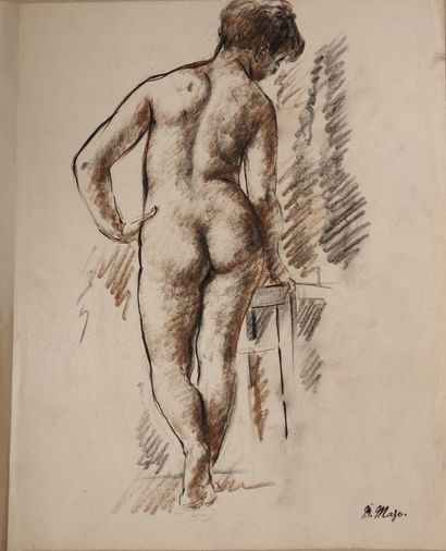 null Maurice MAZO (1901-1989)

Female model standing from behind

Conté pencil and...