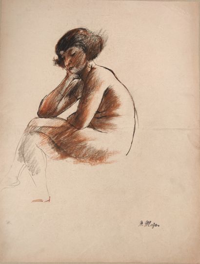 null Maurice MAZO (1901-1989)

Modèle féminin assis de profil, la jambe gauche sur...