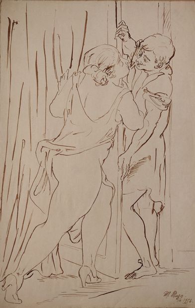 null Maurice MAZO (1901-1989)

Couple standing in a doorway

Ink

Signed and dated...