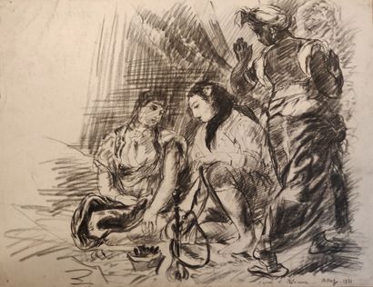 null Maurice MAZO (1901-1989)

Etude des Femmes d’Alger (détail) d’après Eugène Delacroix

1931

Crayon...