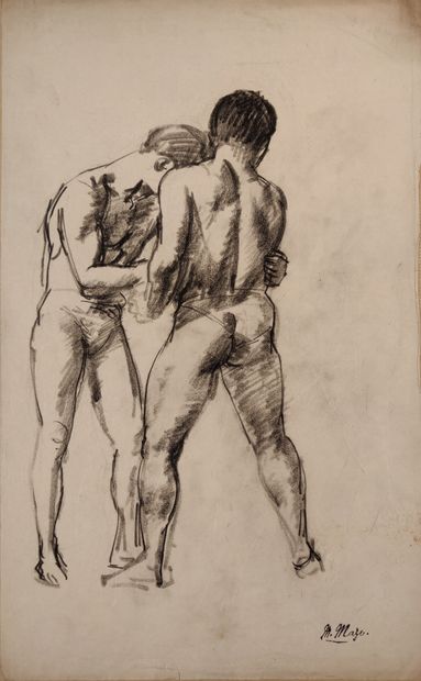 null Maurice MAZO (1901-1989)

Two male models facing each other

Pencil and charcoal

Stamp...