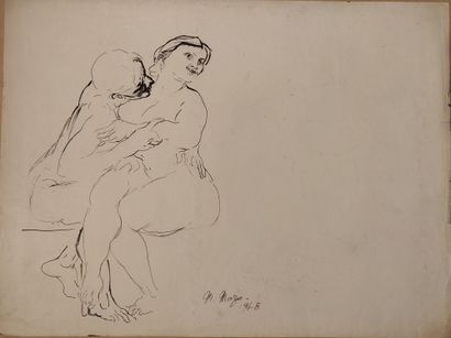 null Maurice MAZO (1901-1989)

Couple in love and embraced

1948

Black pen

Signed...