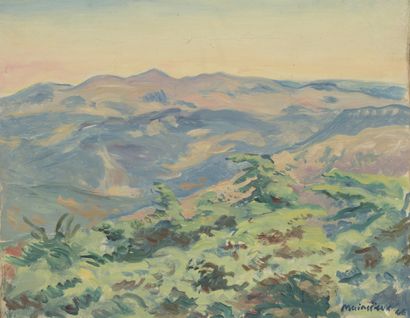null Lucien MAINSSIEUX (1885-1958)

MOUNTAIN LANDSCAPE, 1946

Oil on canvas

Signed...