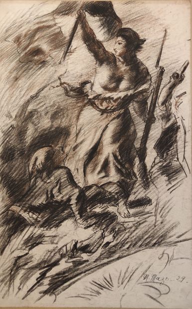 null Maurice MAZO (1901-1989)

Study of The Barricade (detail of The Liberty Guiding...