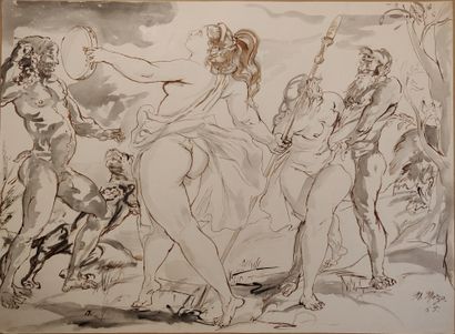 null Maurice MAZO (1901-1989)

Bacchanalian dance

1965

Indian ink and wash

Signed...
