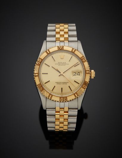 null ROLEX Datejust, ref. 1625 - Men's 18K yellow gold 750‰ and steel wristwatch,...