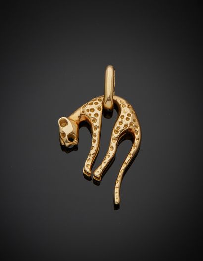 Panther pendant in 18K yellow gold 750‰,...
