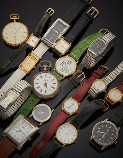 null Lot of wrist watches, including Swatch and Lip. 

Some pocket watches and travel...
