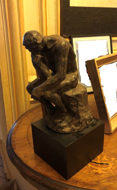 null After Auguste RODIN (1840-1917)

The Thinker

Bronze with brown shaded patina

H....
