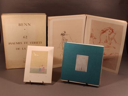 null Lot de quatre livres : 

- BENN (1905-1989), 62 psaumes et versets de la Bible....