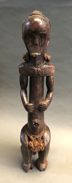  Mannette including : 
- Gouro type mask, Ivory Coast, wood with black brown patina...