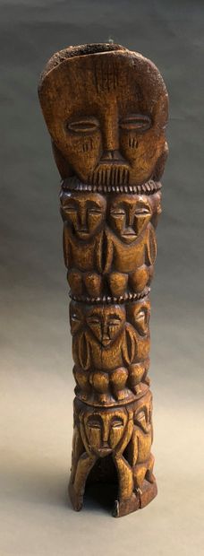null Mannette including : 

- Gouro type mask, Ivory Coast, wood with black brown...