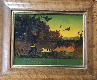  Three English coasters featuring hunting scenes. 
18 x 24,5 cm (at sight) 
* The...