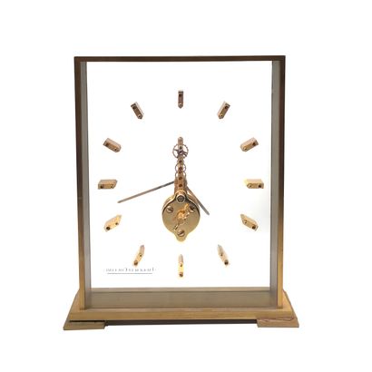 null JAEGER LECOULTRE

Desk clock, baguette model, rectangular gilt brass case with...