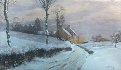 Henri JOURDAIN (1864-1931)

Snowy landscape...