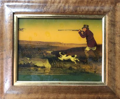 null Three English coasters featuring hunting scenes. 

18 x 24,5 cm (at sight)

*...