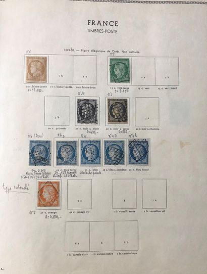 null Classic France, semi-modern and General Colonies. Study on cancellations including...
