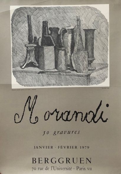  Giorgio MORANDI (1890-1964) 
12 posters of exhibitions 
70 x 50 cm (for the biggest...
